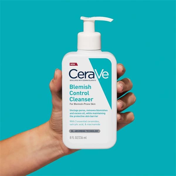 CeraVe Blemish Control Face Cleanser with 2% Salicylic Acid & Niacinamide for Blemish-Prone Skin