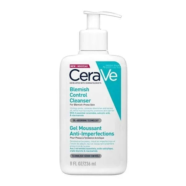 CeraVe Blemish Control Face Cleanser with 2% Salicylic Acid & Niacinamide for Blemish-Prone Skin