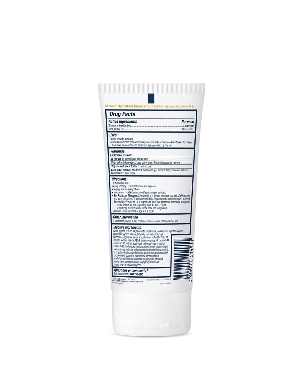Cerave Hydrating Sunscreen SPF 50 Face 75ml