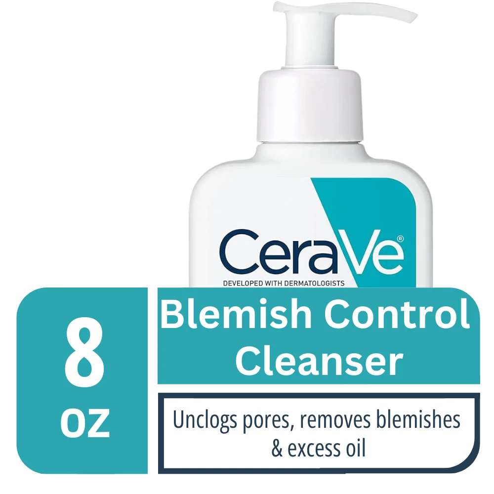 CeraVe Blemish Control Face Cleanser with 2% Salicylic Acid & Niacinamide for Blemish-Prone Skin