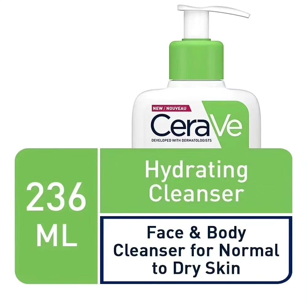 CeraVe Hydrating Cleanser with Hyaluronic Acid & Ceramides – Moisturizing Face Wash for Normal to Dry Skin